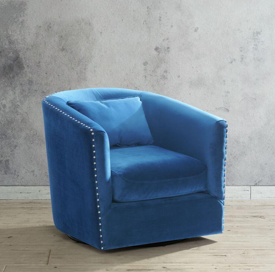 Elements Accent Chairs - Zola Swivel Chair Cobalt