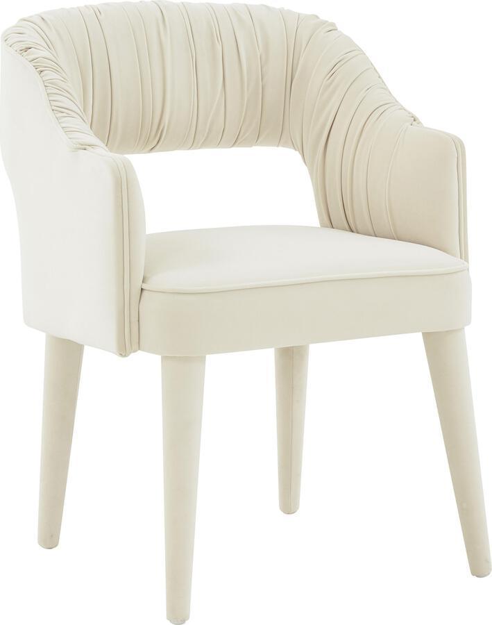 Tov Furniture Dining Chairs - Zora Cream Velvet Dining Chair