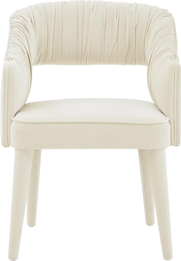Tov Furniture Dining Chairs - Zora Cream Velvet Dining Chair