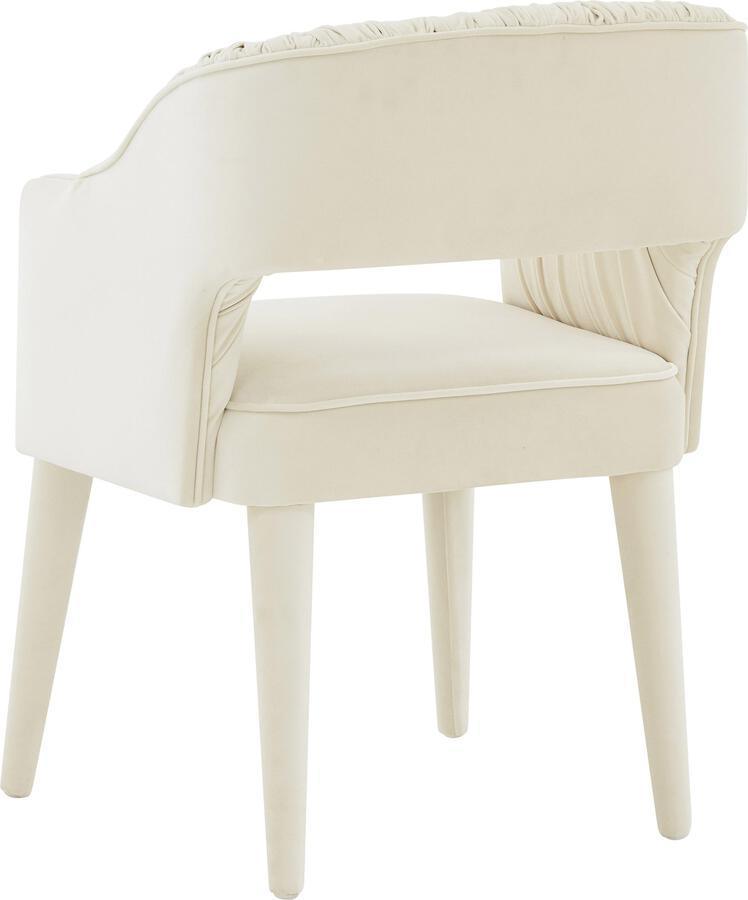Tov Furniture Dining Chairs - Zora Cream Velvet Dining Chair