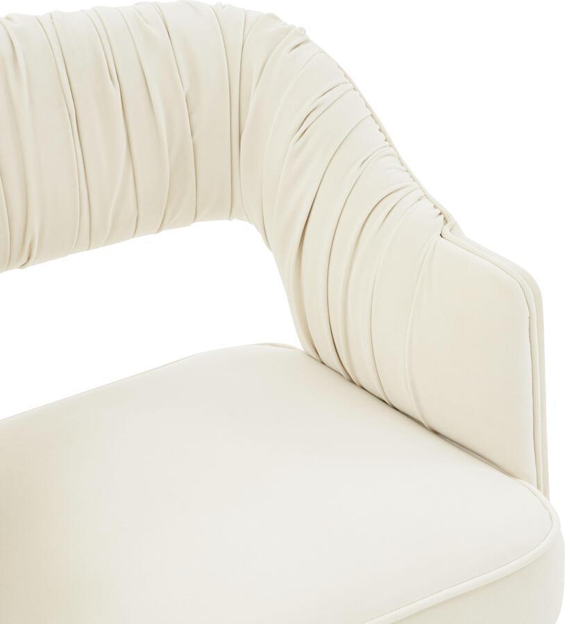 Tov Furniture Dining Chairs - Zora Cream Velvet Dining Chair