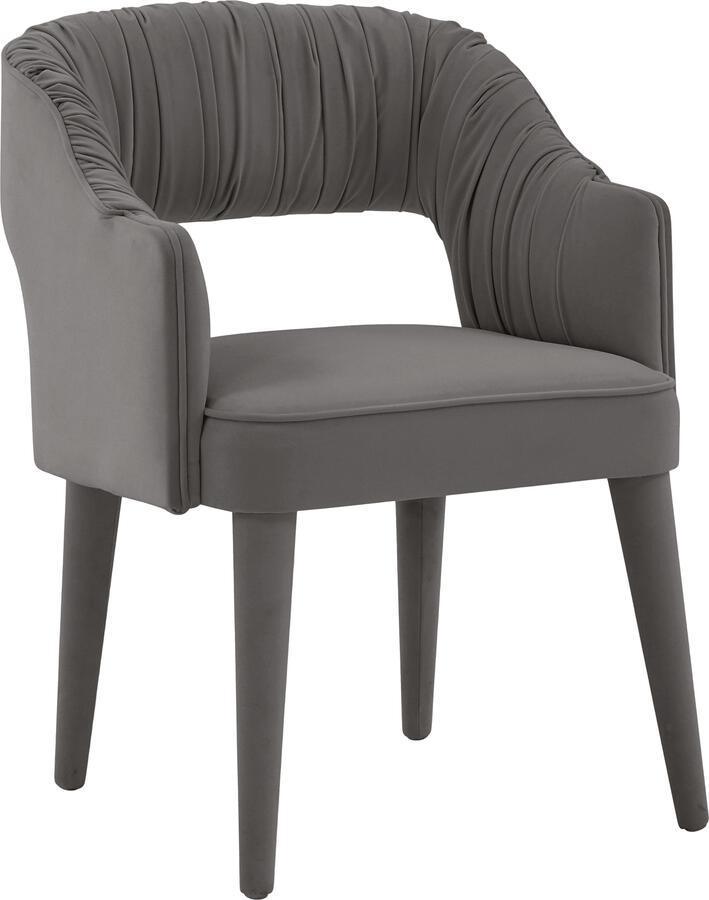 Tov Furniture Dining Chairs - Zora Grey Velvet Dining Chair
