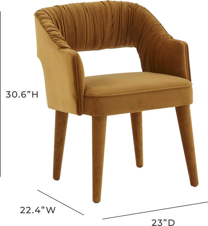 Tov Furniture Dining Chairs - Zora Turmeric Velvet Dining Chair