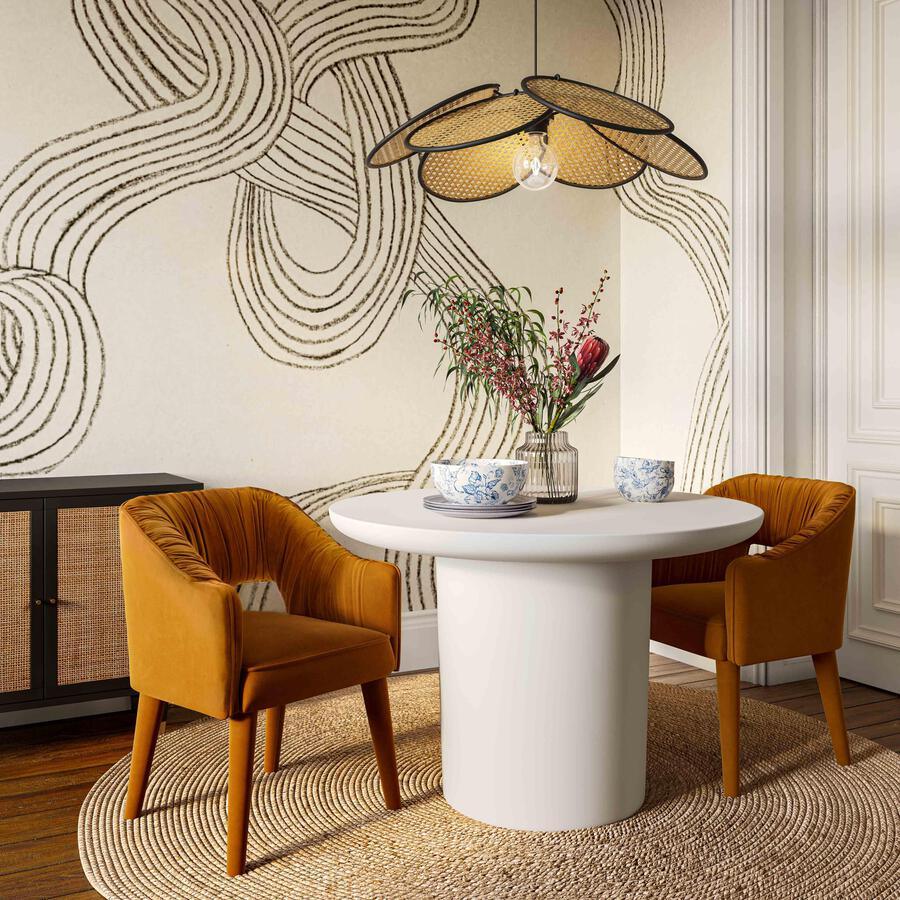 Tov Furniture Dining Chairs - Zora Turmeric Velvet Dining Chair