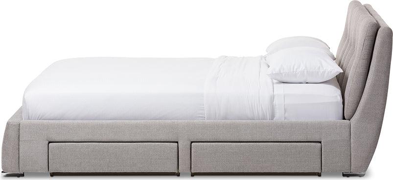 Wholesale Interiors Beds - Camile King Bed with Storage Gray