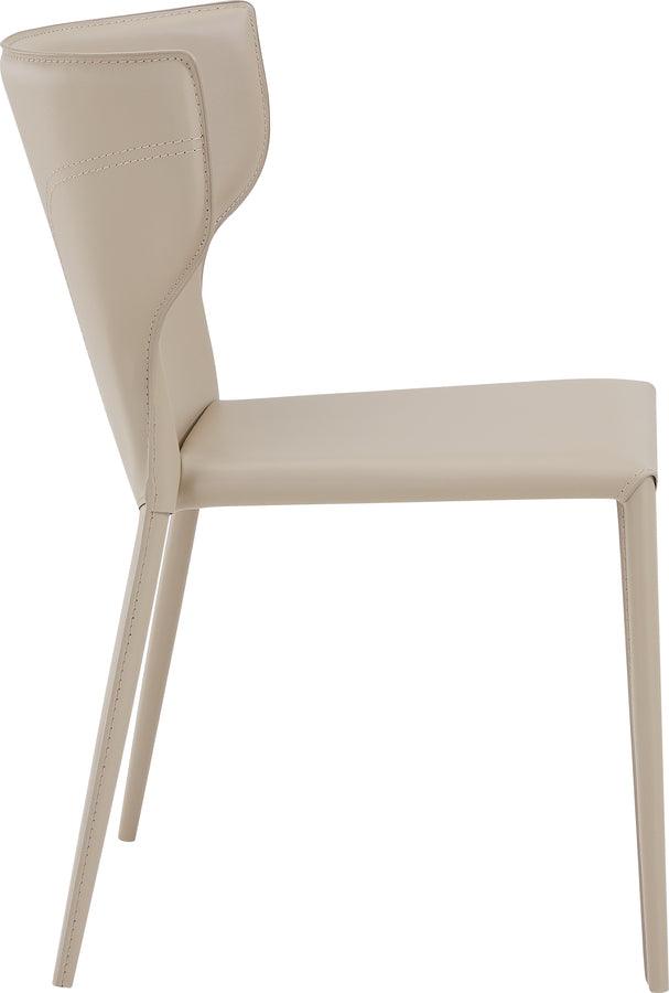 Euro Style Dining Chairs - Divinia Stacking Side Chair in Light Gray