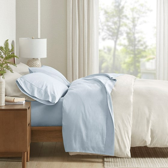 Olliix.com Sheets & Sheet Sets - 300TC BCI Cotton Sheet Set Blue King