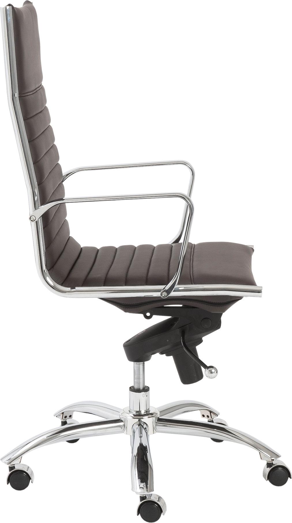 Euro Style Task Chairs - Dirk High Back Office Chair Brown