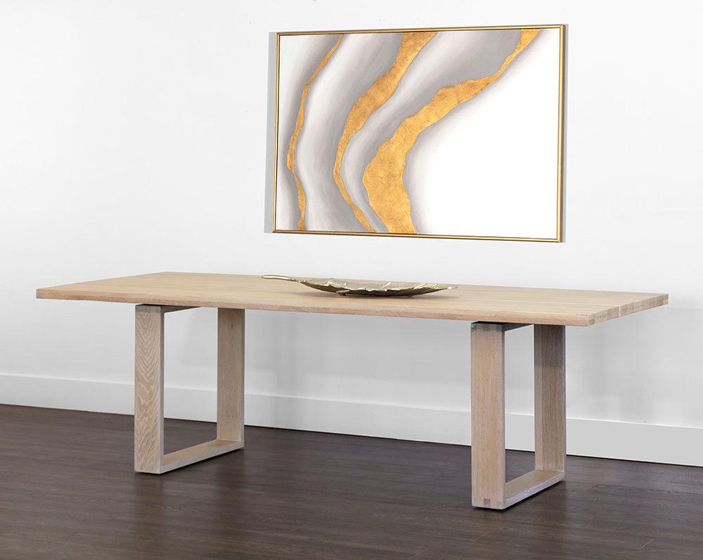 SUNPAN Dining Tables - Thanus Dining Table - Light Oak - 94.5" Brown