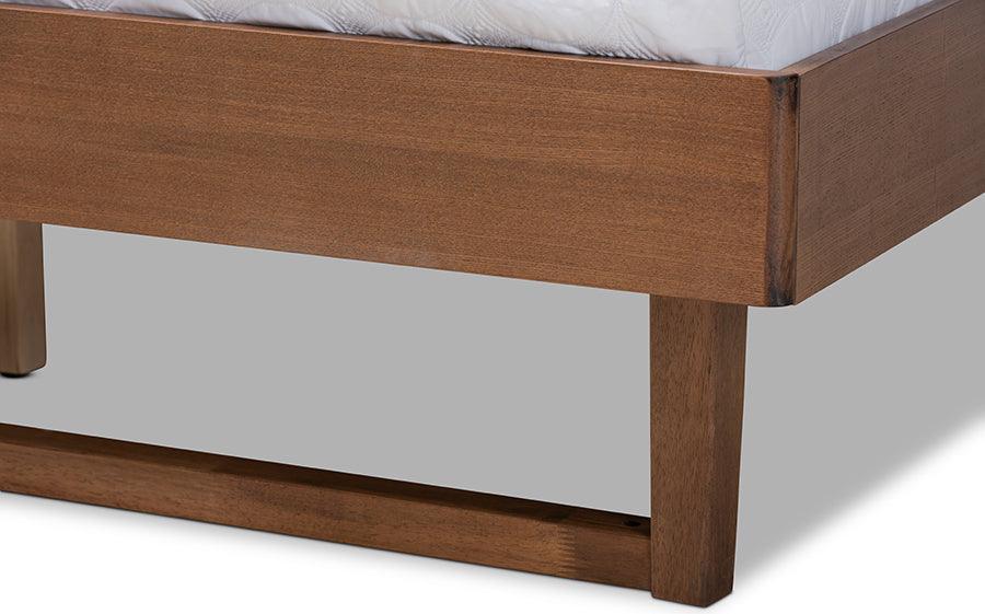 Wholesale Interiors Beds - Natalia Full Bed Dark Gray & Walnut