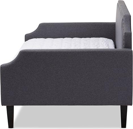 Wholesale Interiors Daybeds - Walden Modern and Contemporary Grey Fabric Upholstered Twin Size Sofa Daybed Gray