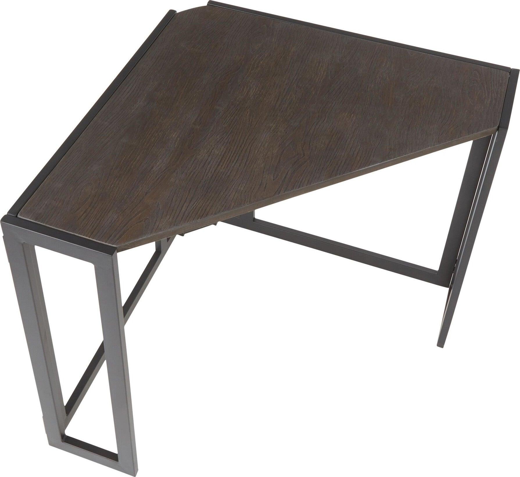 Lumisource Desks - Roman Corner Desk Black & Espresso