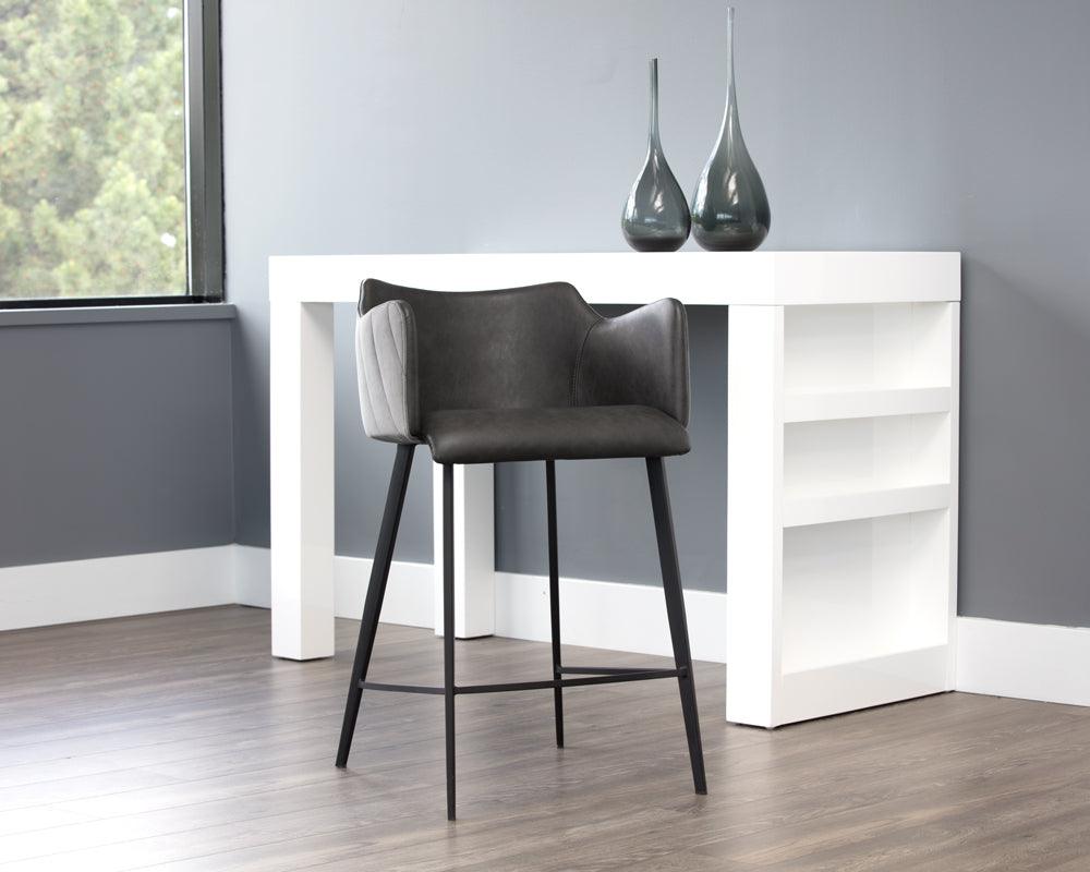 SUNPAN Barstools - Griffin Counter Stool - Town Grey / Roman Grey