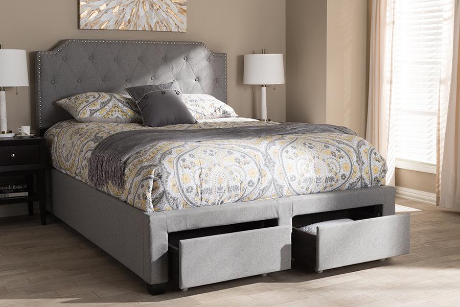 Wholesale Interiors Beds - Aubrianne King Storage Bed Gray