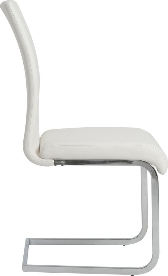 Euro Style Dining Chairs - Epifania Dining Chair in White with Chrome Legs - Set of 4