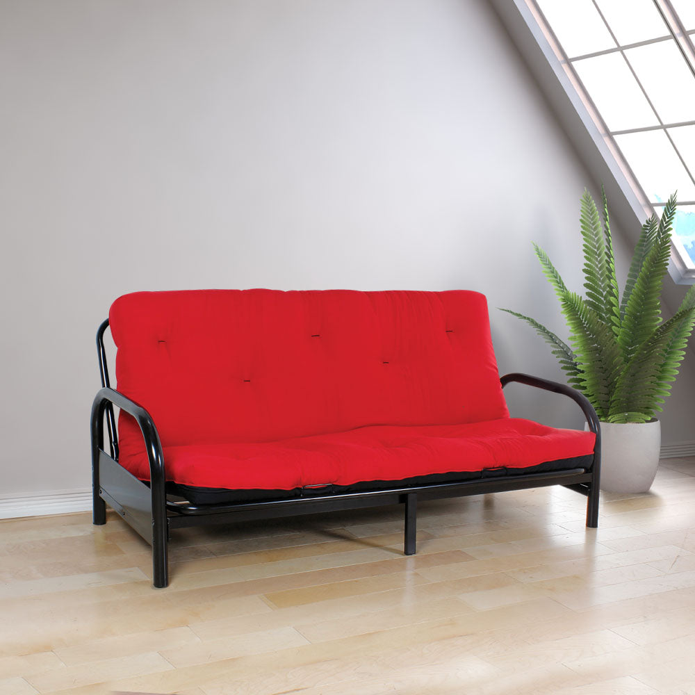 ACME Mattress - ACME Nabila Full Futon Mattress, 6"H, Red & Black