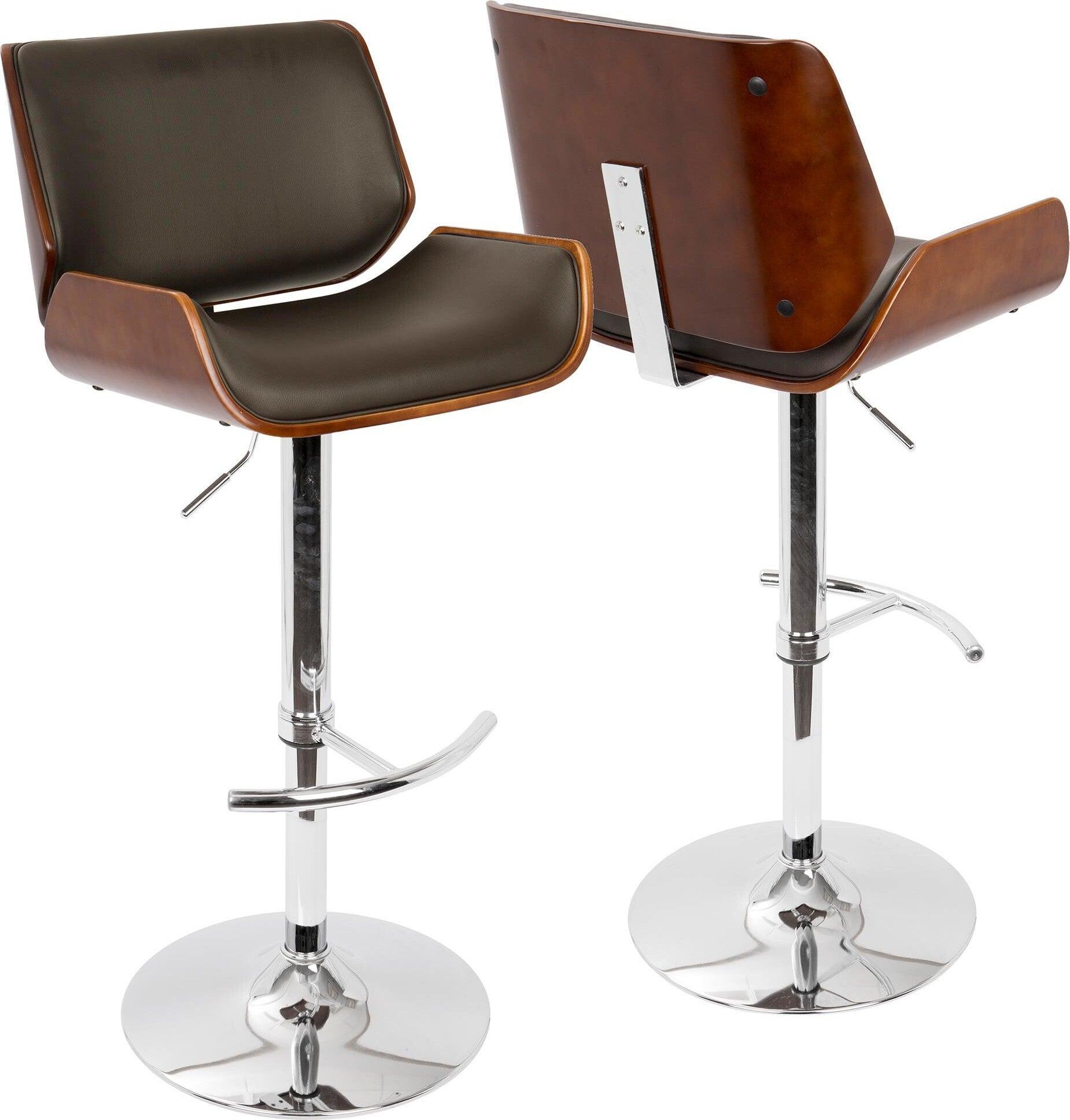 Lumisource Barstools - Santi Barstool Cherry & Brown