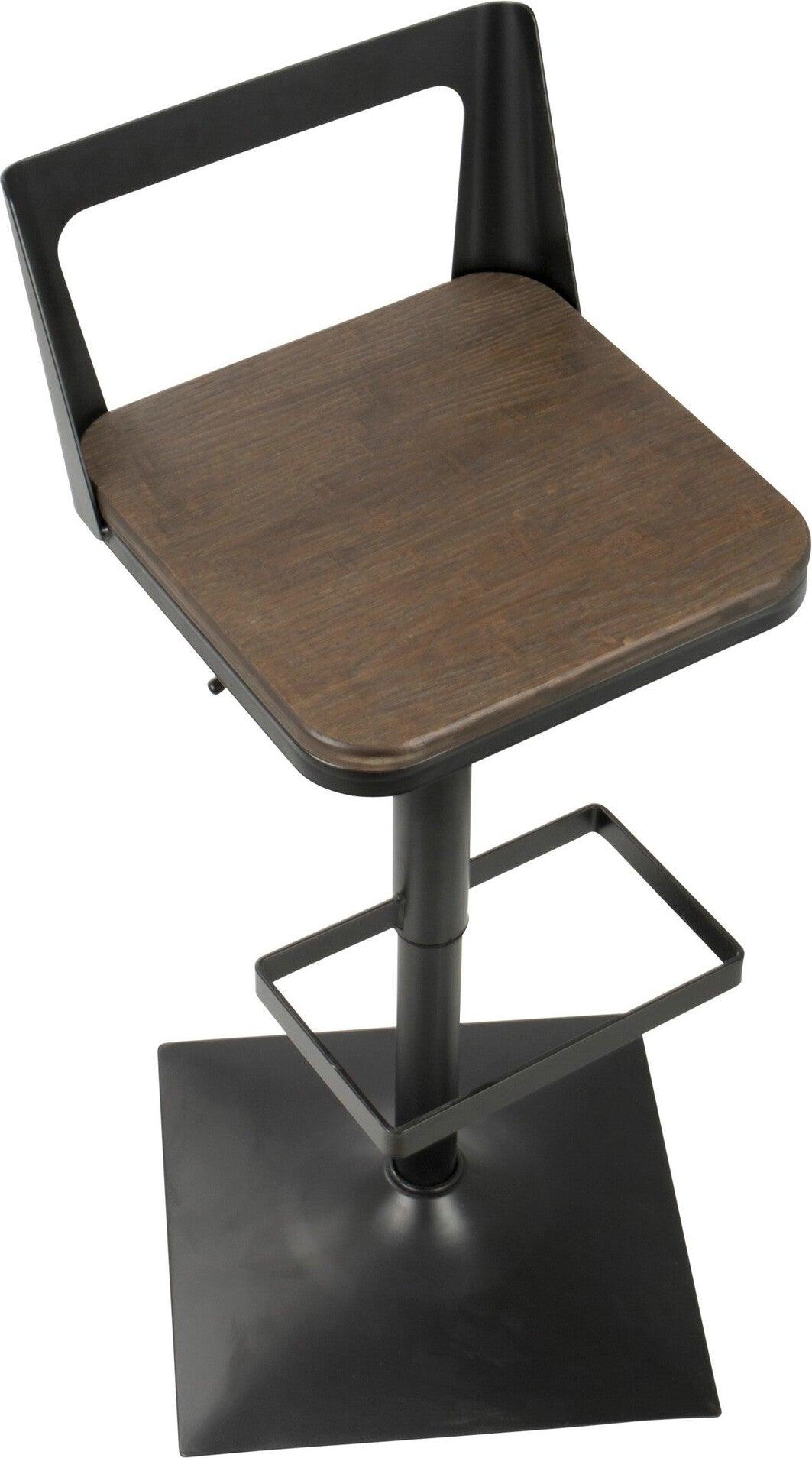 Lumisource Barstools - Samurai Barstool Black & Espresso