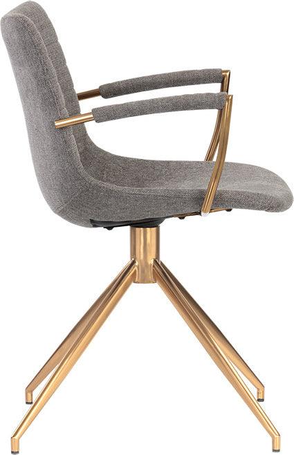 SUNPAN Dining Chairs - Andres Swivel Dining Armchair - Belfast Koala Grey