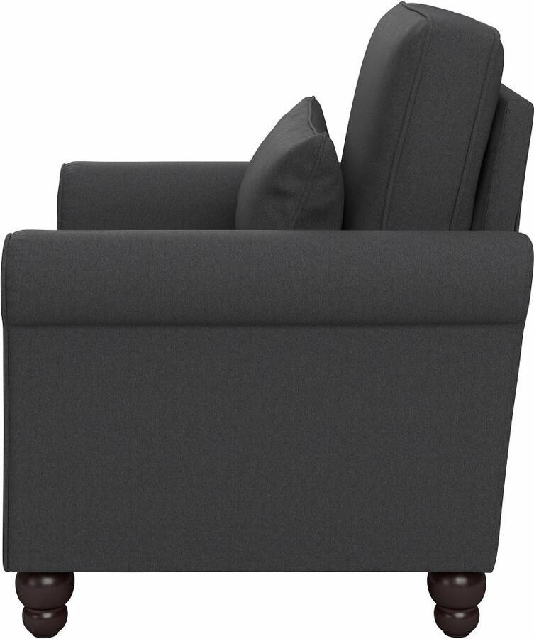 Bush Business Furniture Accent Chairs - Accent Chair with Arms Charcoal Gray Herringbone Fabric L