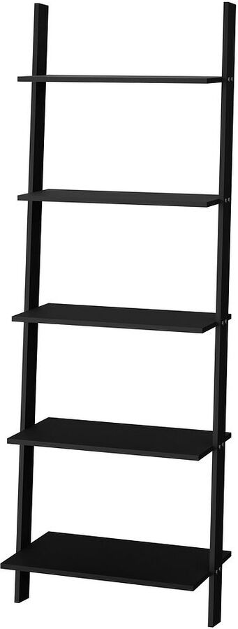 Manhattan Comfort Bookcases & Display Units - Cooper 5-Shelf Floating Ladder Bookcase in Black