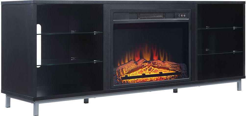 Manhattan Comfort Fireplaces - Brighton Fireplace in Onyx