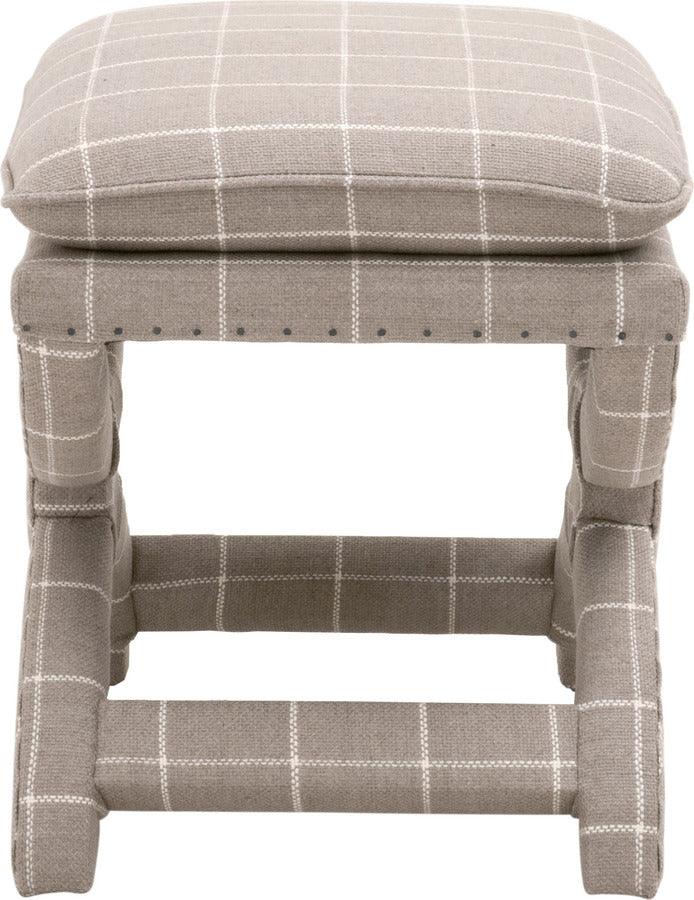 Essentials For Living Ottomans & Stools - Gaston Ottoman Windowpane Pebble