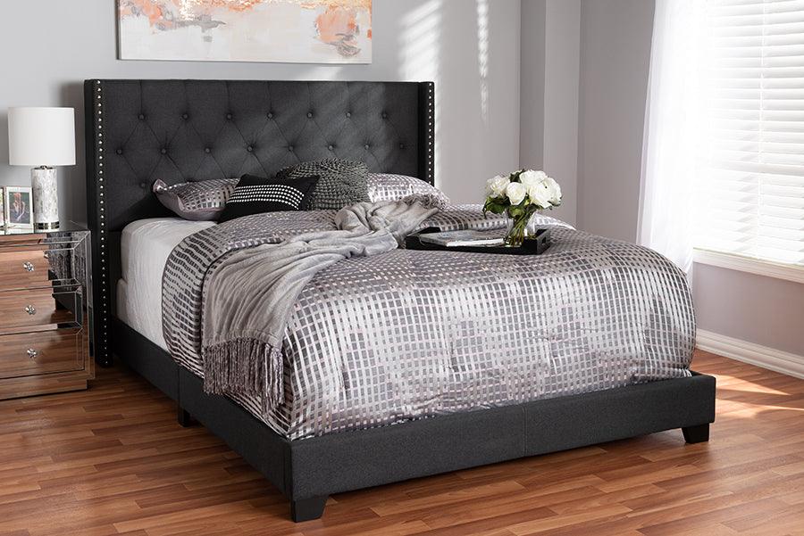 Wholesale Interiors Beds - Brady Queen Bed Charcoal Gray