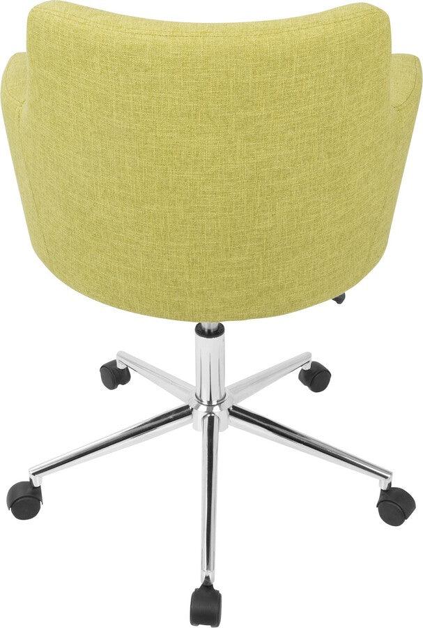 Lumisource Task Chairs - Andrew Contemporary Adjustable Office Chair in Green