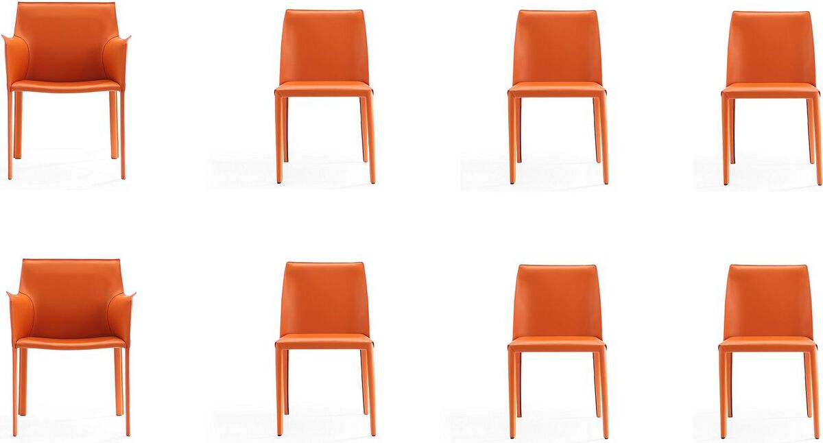 Manhattan Comfort Dining Chairs - Paris Coral Dining Chairs (Set of 8)
