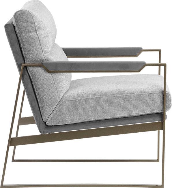 SUNPAN Accent Chairs - David Lounge Chair - San Remo Winter Cloud / Antonio Charcoal Gray