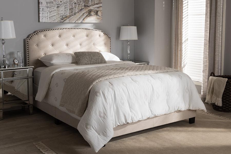 Wholesale Interiors Beds - Lexi King Bed Light Beige