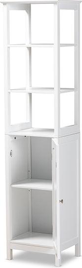 Wholesale Interiors Bathroom Vanity - Beltran Modern and Contemporary White Finished Wood Bathroom Storage Cabinet