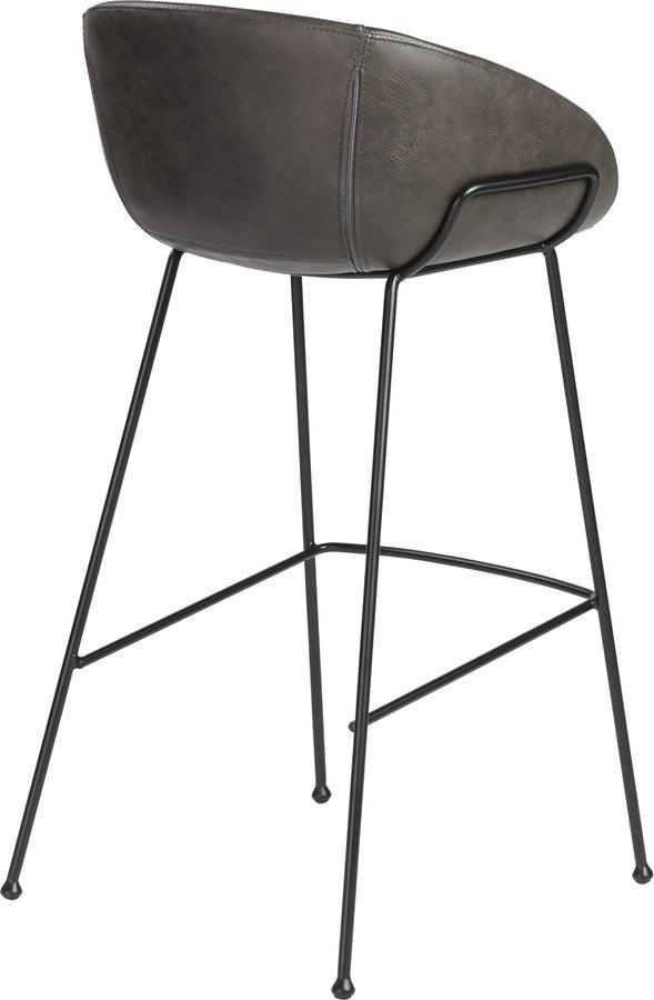 Euro Style Barstools - Zach-B Bar Stool with Dark Gray & Matte Black- Set of 2