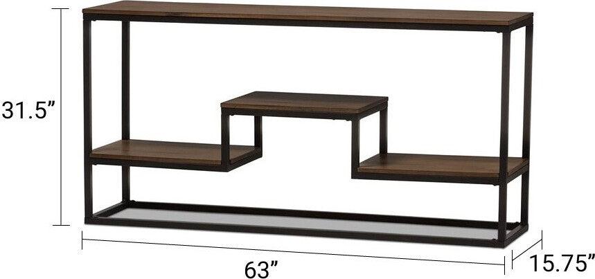 Wholesale Interiors Consoles - Doreen Console Table Distressed Ash & Black