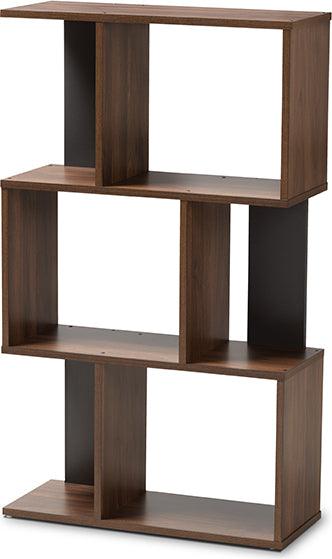 Wholesale Interiors Bookcases & Display Units - Legende Modern and Contemporary Brown and Dark Gray Finished Display Bookcase