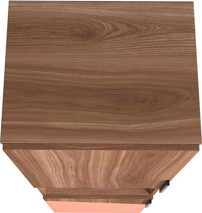 Manhattan Comfort Bookcases & Display Units - Beekman 17.51 Narrow Bookcase Cabinet in Brown and Pink