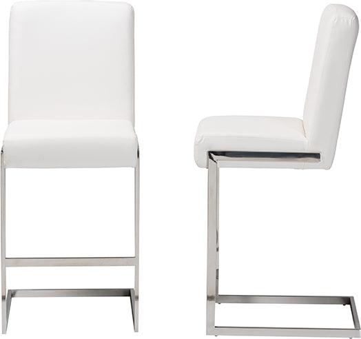Wholesale Interiors Barstools - Toulan Counter Stool White (Set of 2)