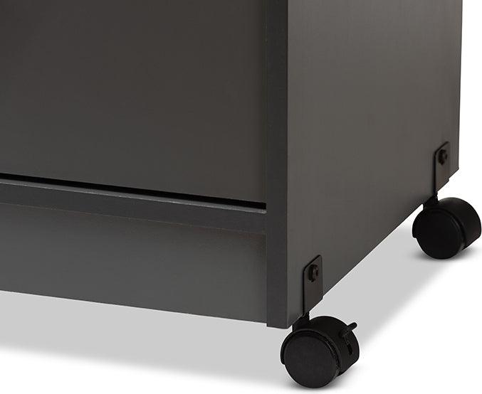 Wholesale Interiors Kitchen Storage & Organization - Tannis Modern and Contemporary Dark Grey Finished Kitchen Cabinet