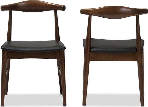 Wholesale Interiors Dining Chairs - Winton Mid-Century Modern Walnut Wood Dining Chair (Set of 2)