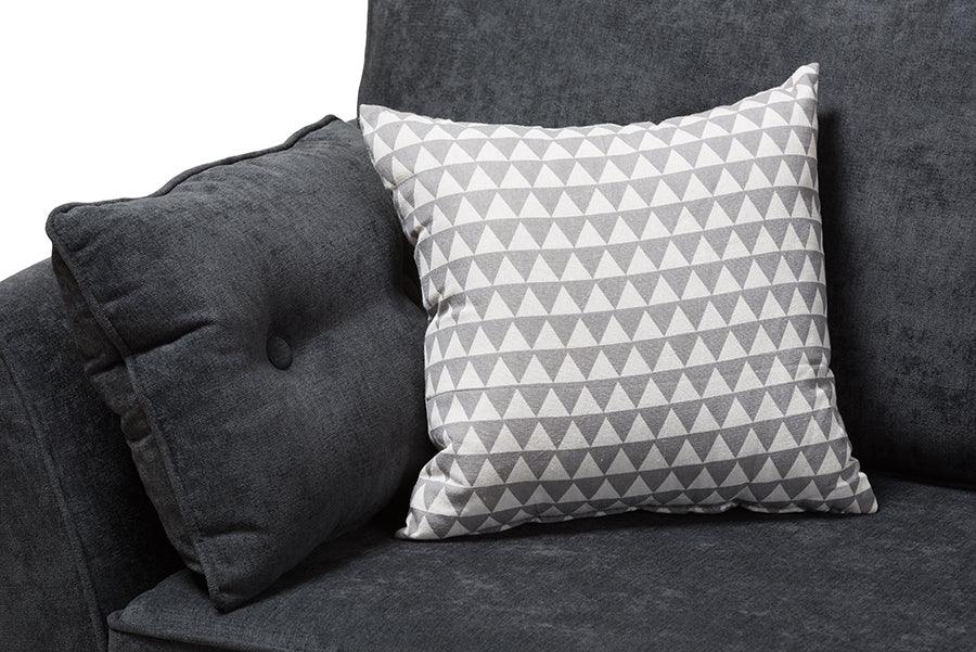 Wholesale Interiors Sofas & Couches - Miranda Mid-Century Modern Dark Grey Fabric Upholstered Sofa