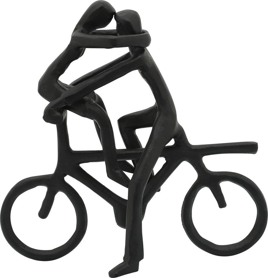 Sagebrook Home Decorative Objects - Metal, 10"H Couple On Bike, Black