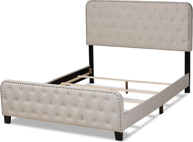 Wholesale Interiors Beds - Annalisa Queen Bed Beige & Black
