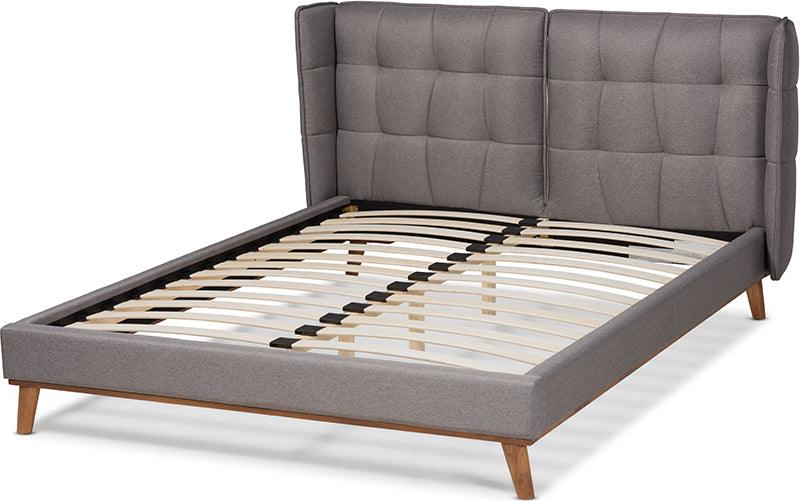 Wholesale Interiors Beds - Gretchen King Bed Gray & Walnut Brown