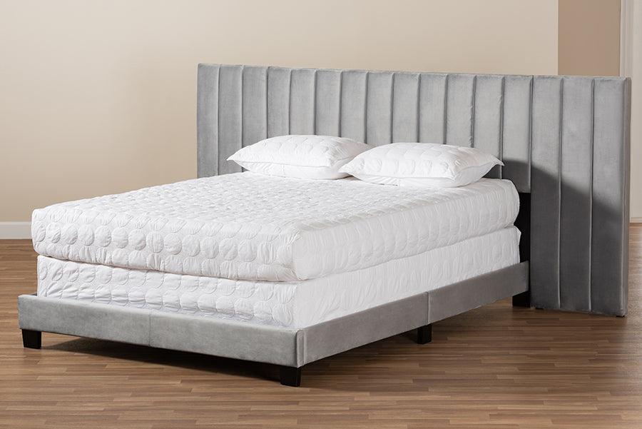 Wholesale Interiors Beds - Fiorenza King Bed Gray & Black