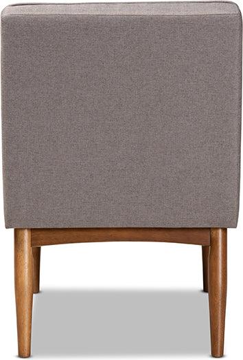 Wholesale Interiors Dining Chairs - Sanford Mid-Century Dining Chair Gray & Walnut Brown