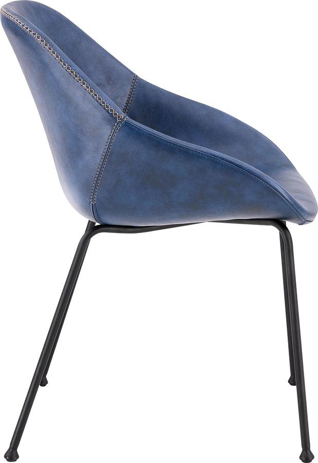 Euro Style Dining Chairs - Corinna Side Chair in Vintage Dark Blue - Set of 2