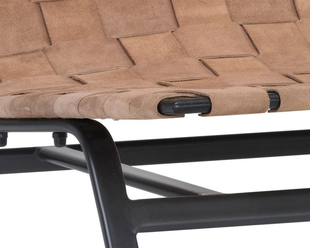 SUNPAN Accent Chairs - Omari Lounge Chair Black Light Tan Leather