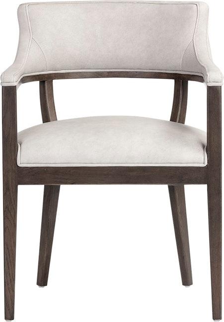 SUNPAN Dining Chairs - Brylea Dining Armchair - Saloon Light Grey Leather