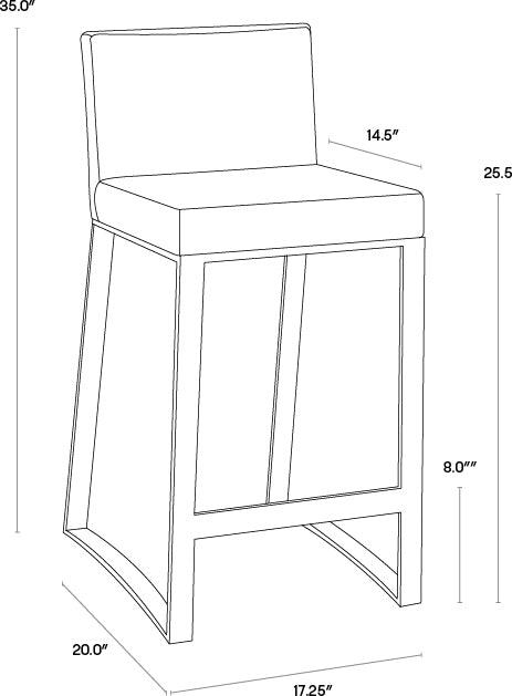 SUNPAN Barstools - Architect Counter Stool - White